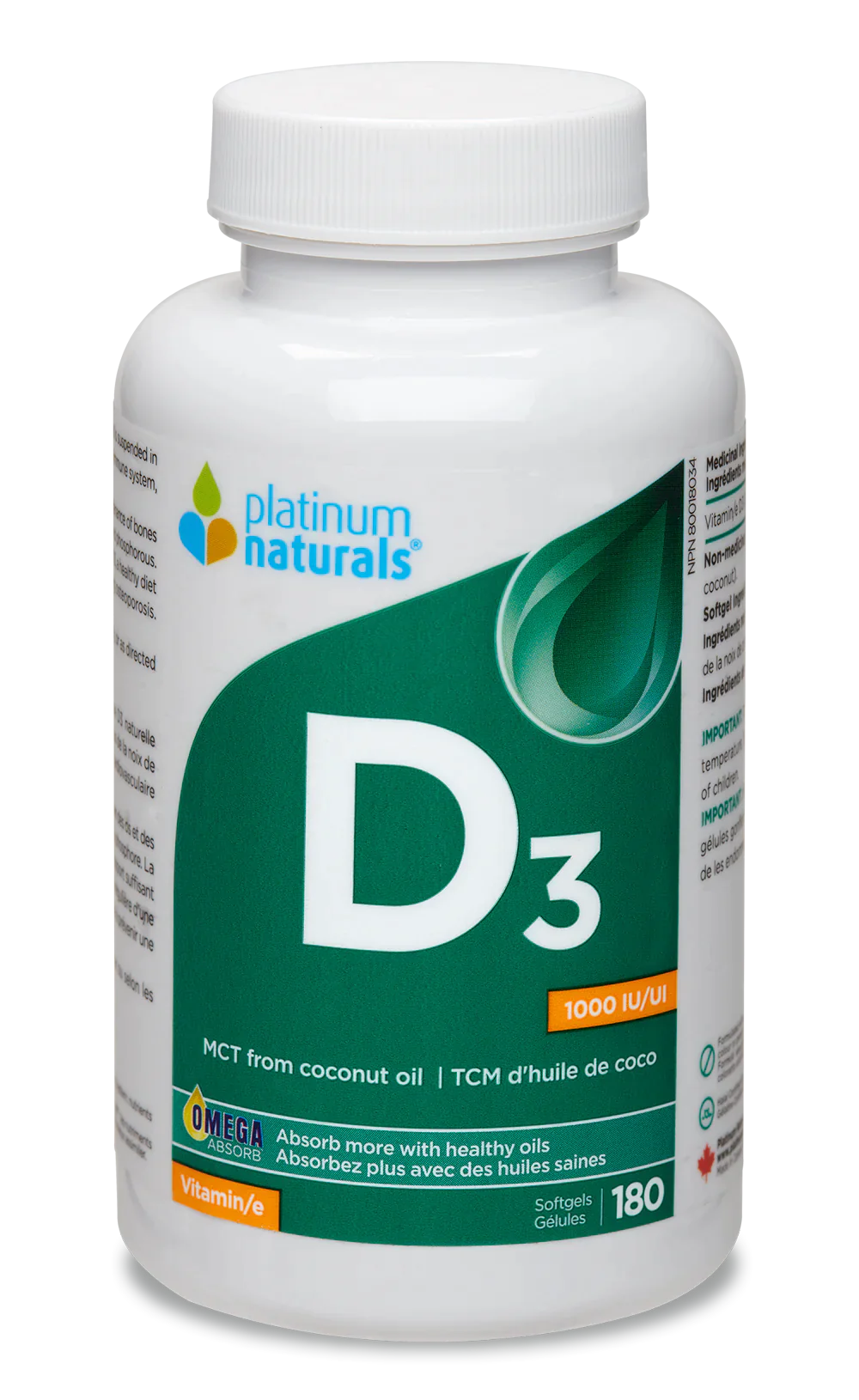 Platinum Naturals Vitamin D3 - 1000 IU