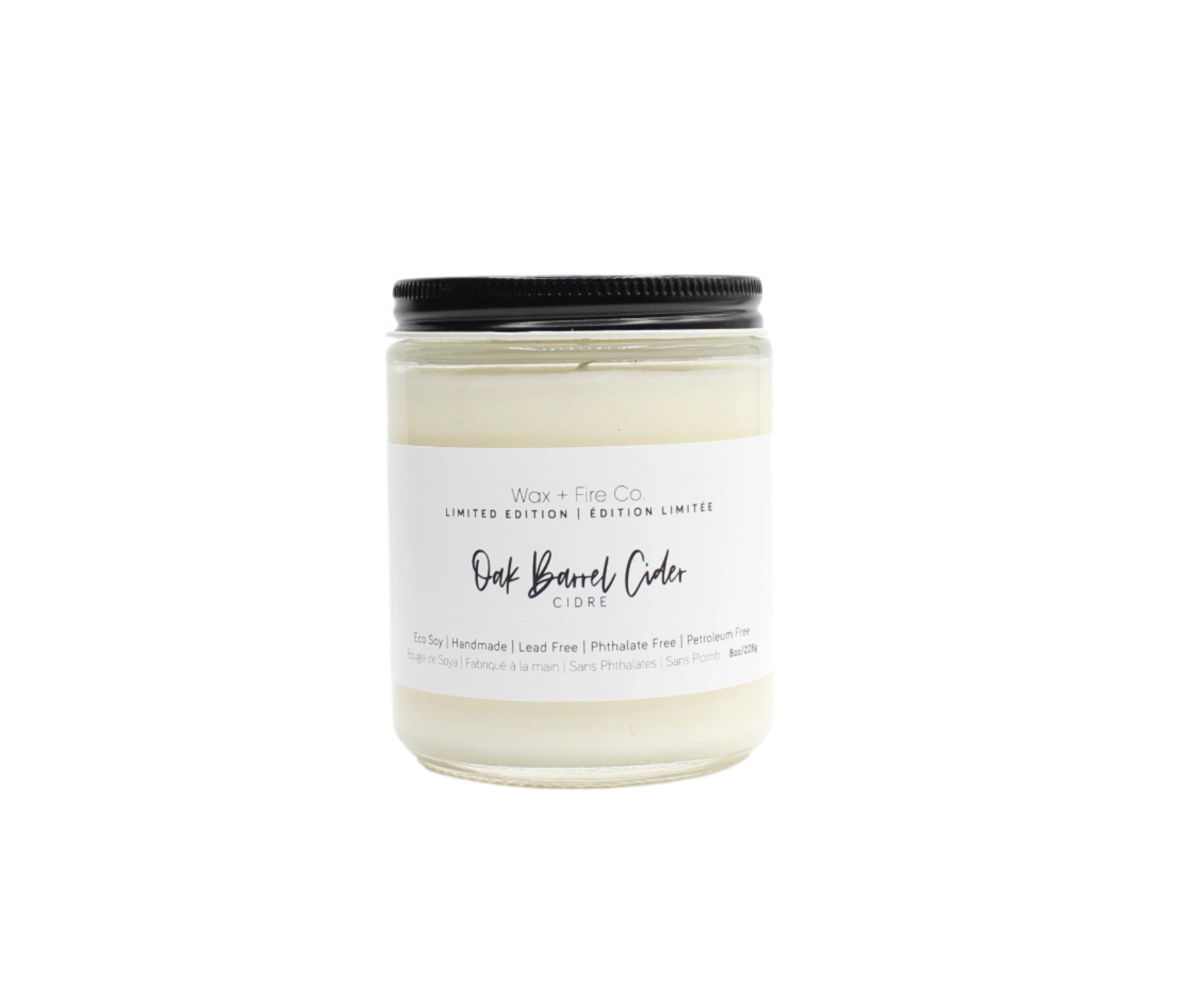 Wax + Fire Co. Oak Barrel Cider Soy Candle