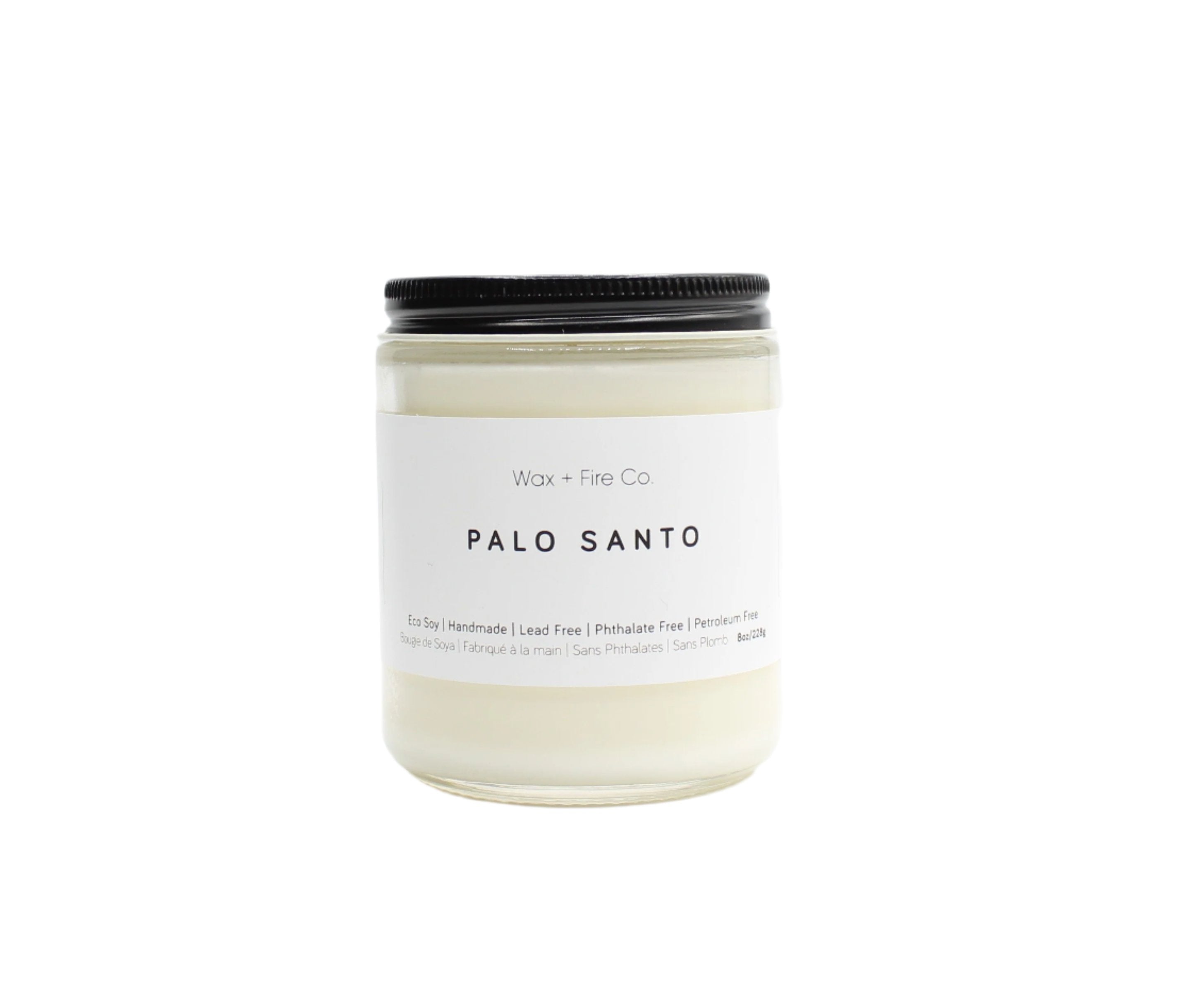 Wax + Fire Co. Palo Santo Soy Candle