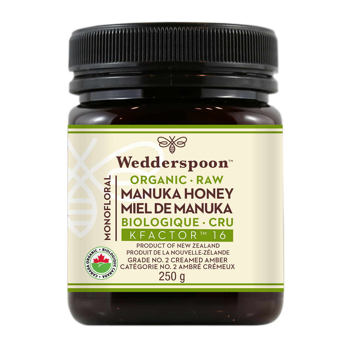 Wedderspoon Organic Raw KFactor16 Manuka Honey