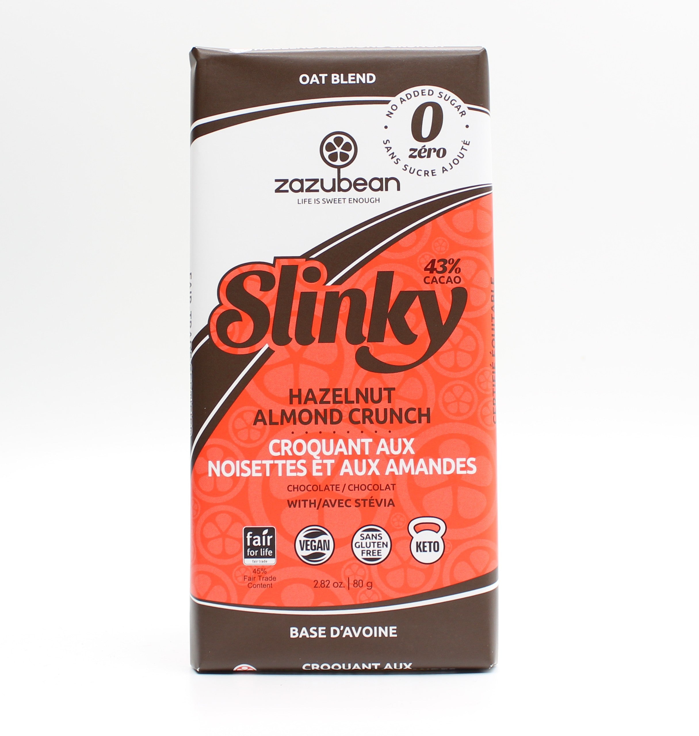 Zazubean Oat Milk Hazelnut Almond Bar