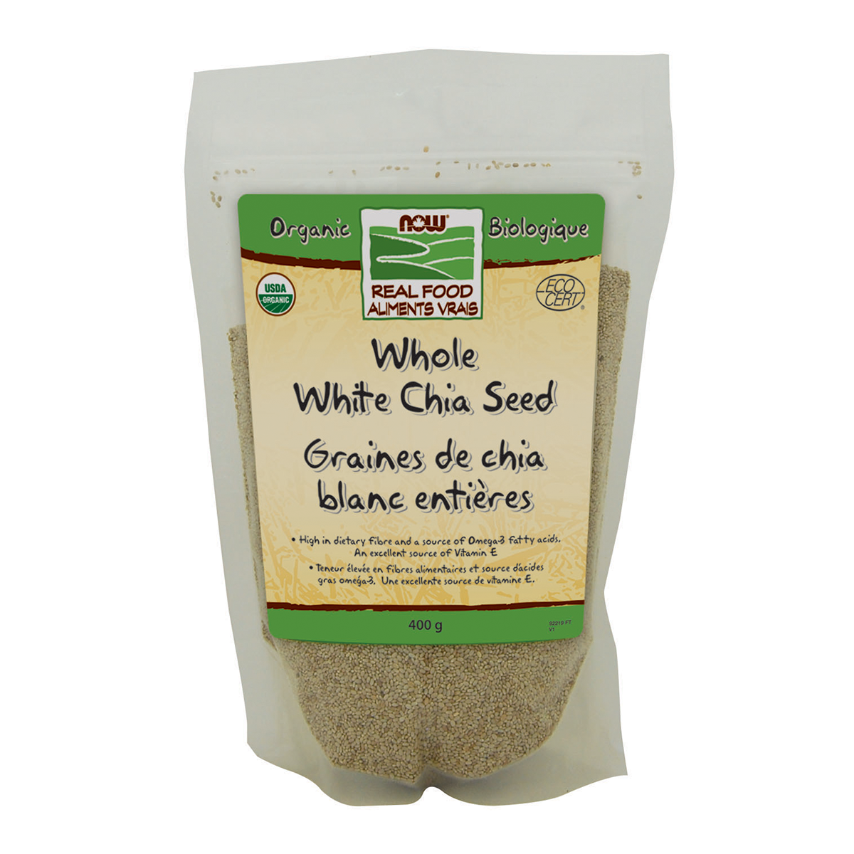 Now Organic Whole White Chia Seeds