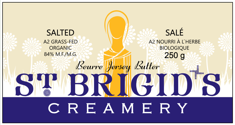 St. Brigid's Organic Grass Fed Salted Butter