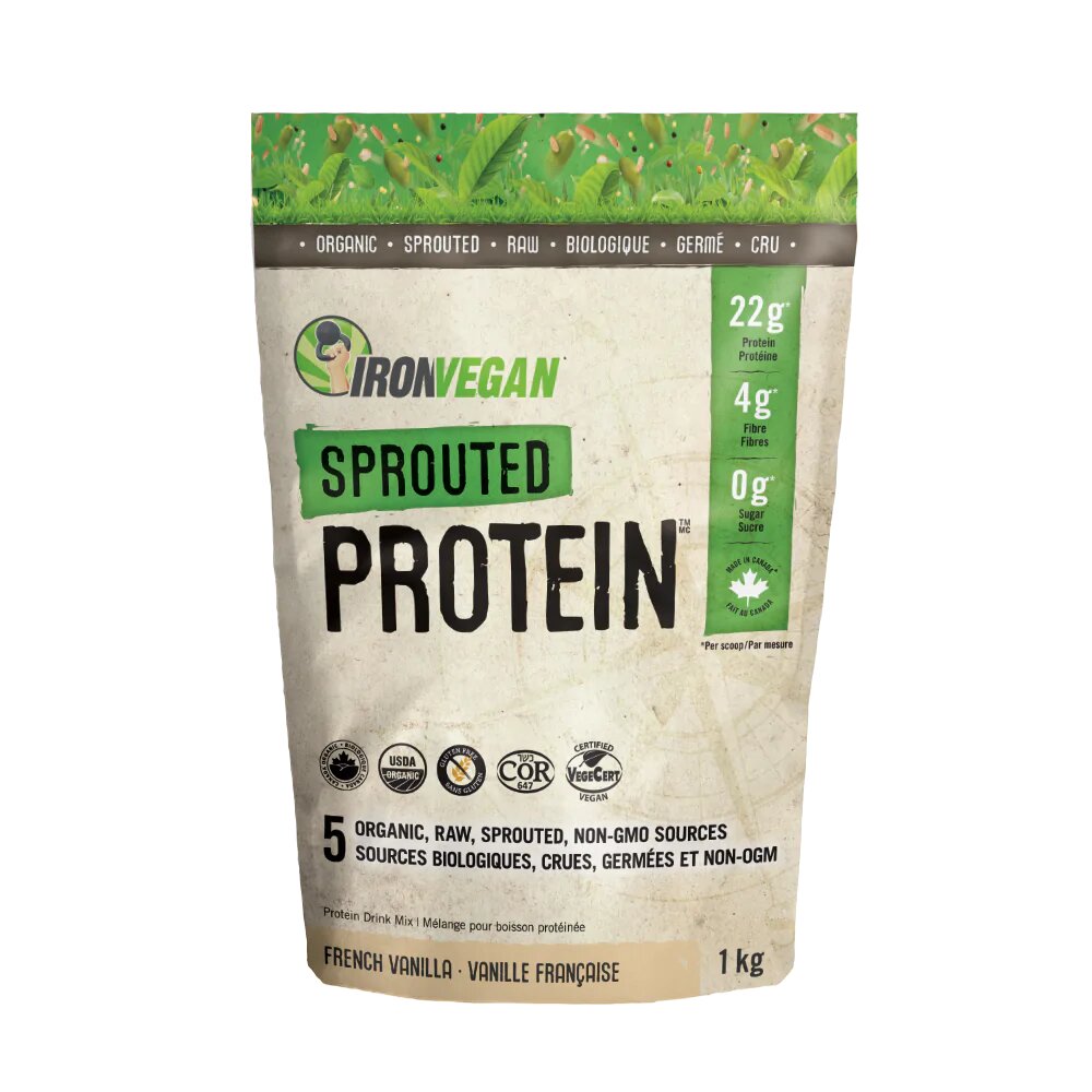 Iron Vegan Organic French Vanilla Sprouted Protein