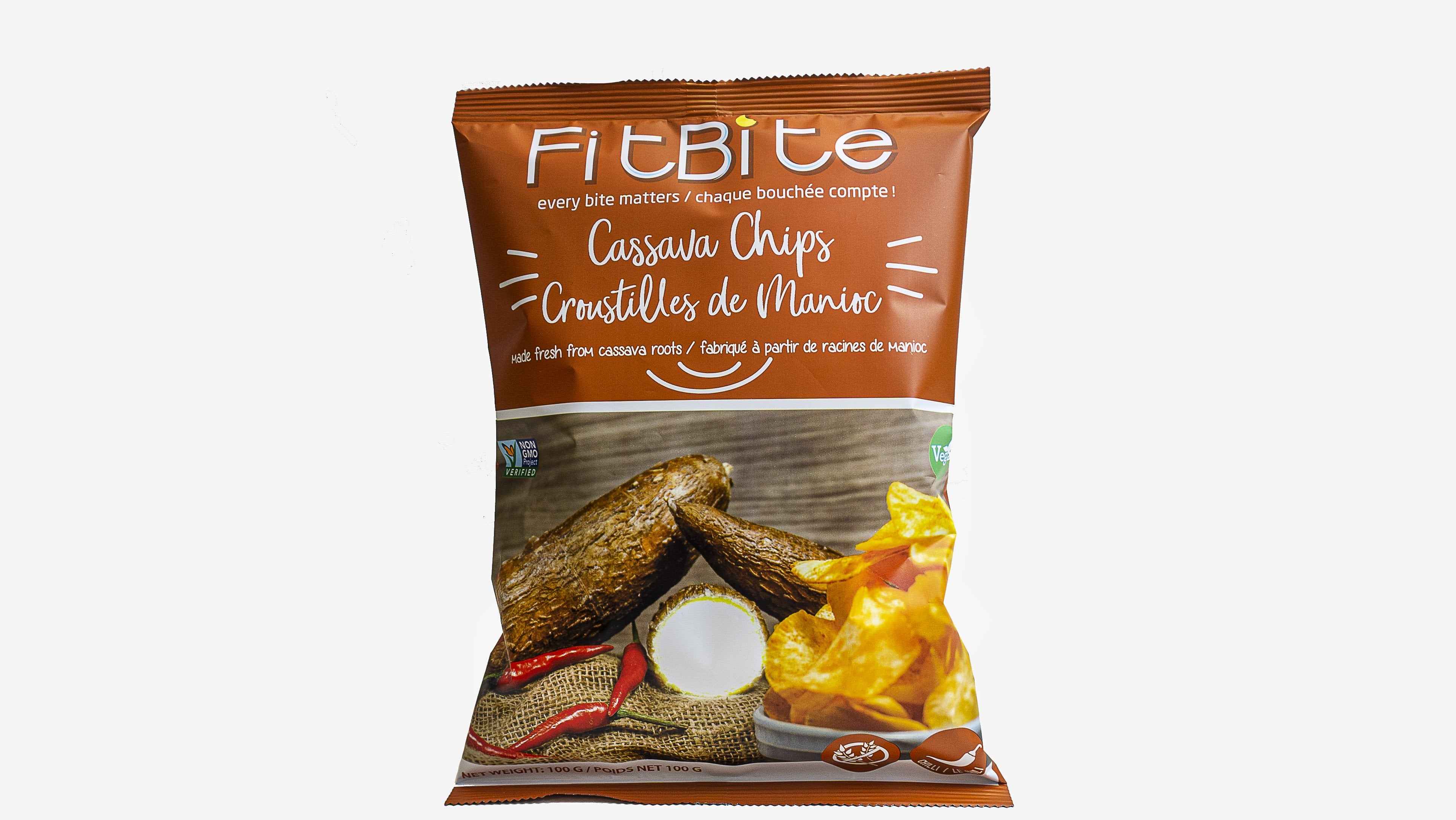 Fitbite Cassava Chips Spicy