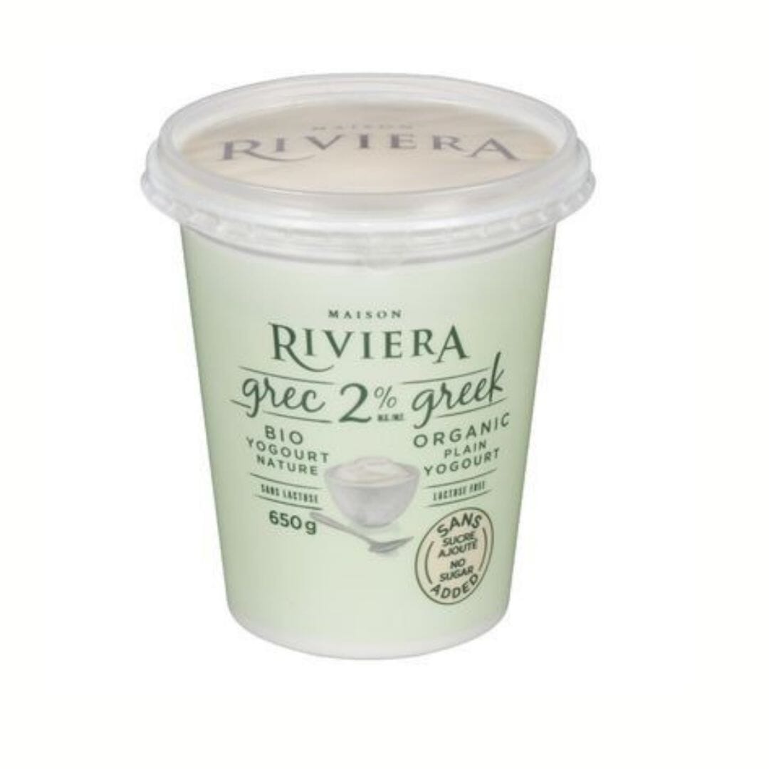 Riviera Organic 2% Greek Plain Yogurt