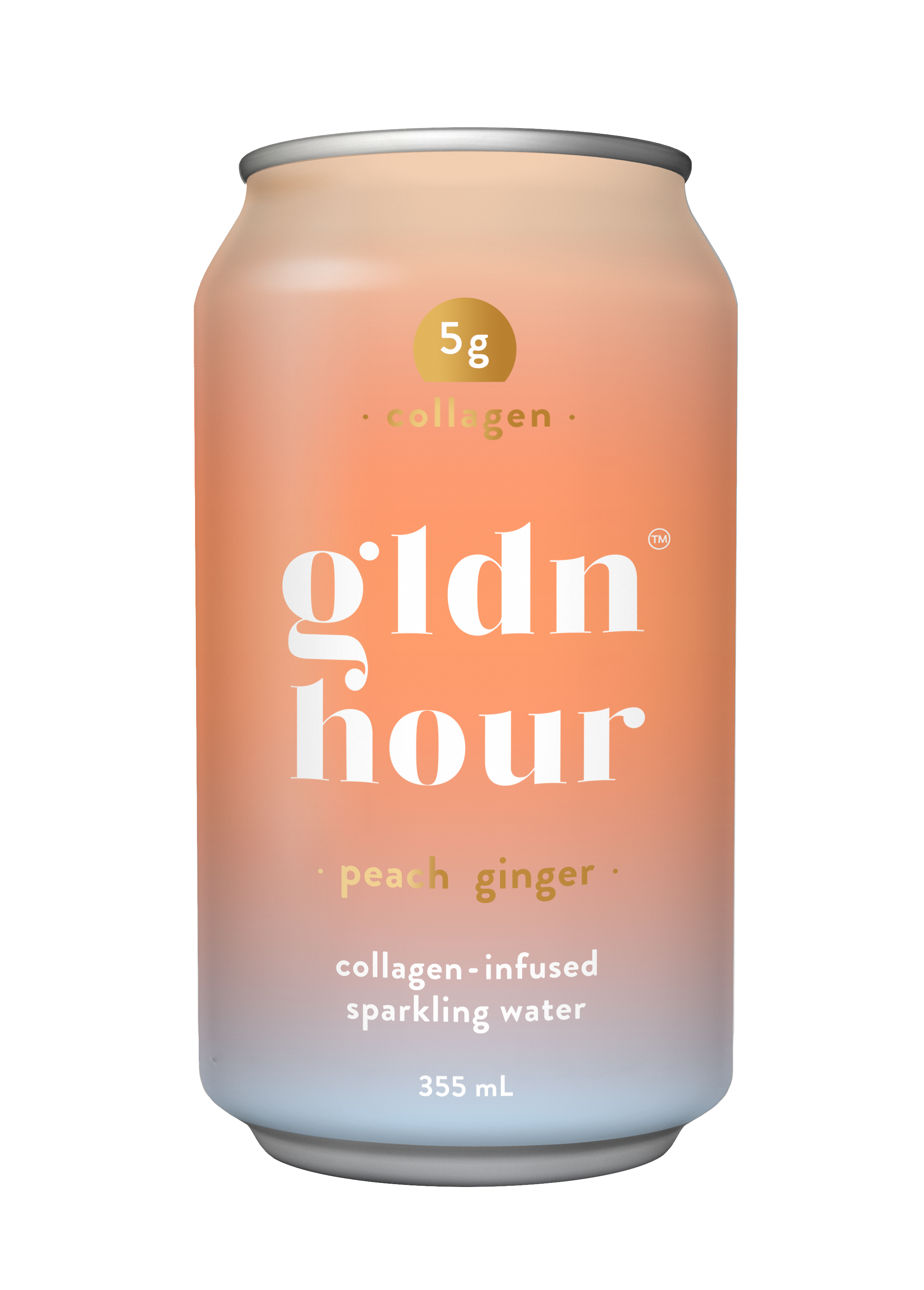 GLDN Hour Peach Ginger Collagen Sparkling Water
