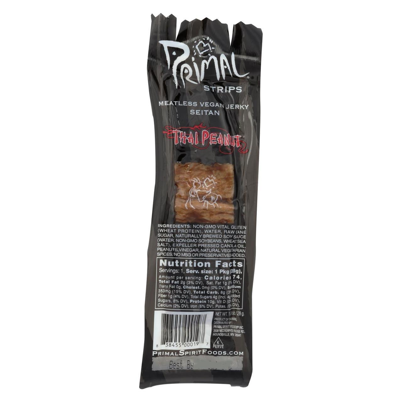 Primal Strips Thai Peanut Meatless Jerky