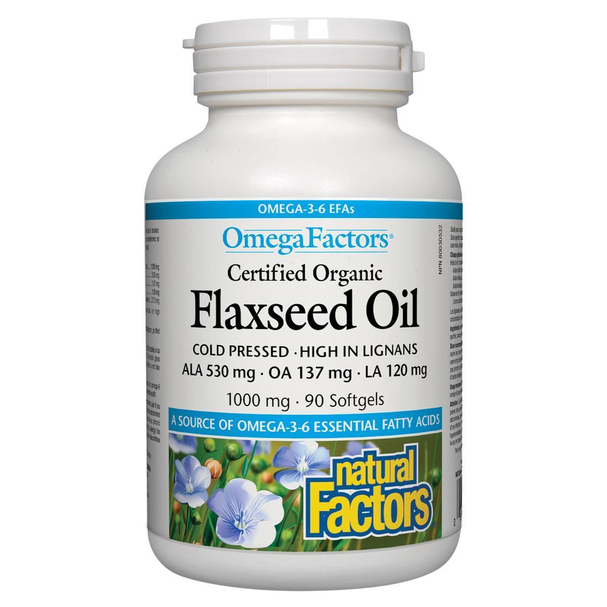 Natural Factors Organic Flaxseed Oil 1000mg