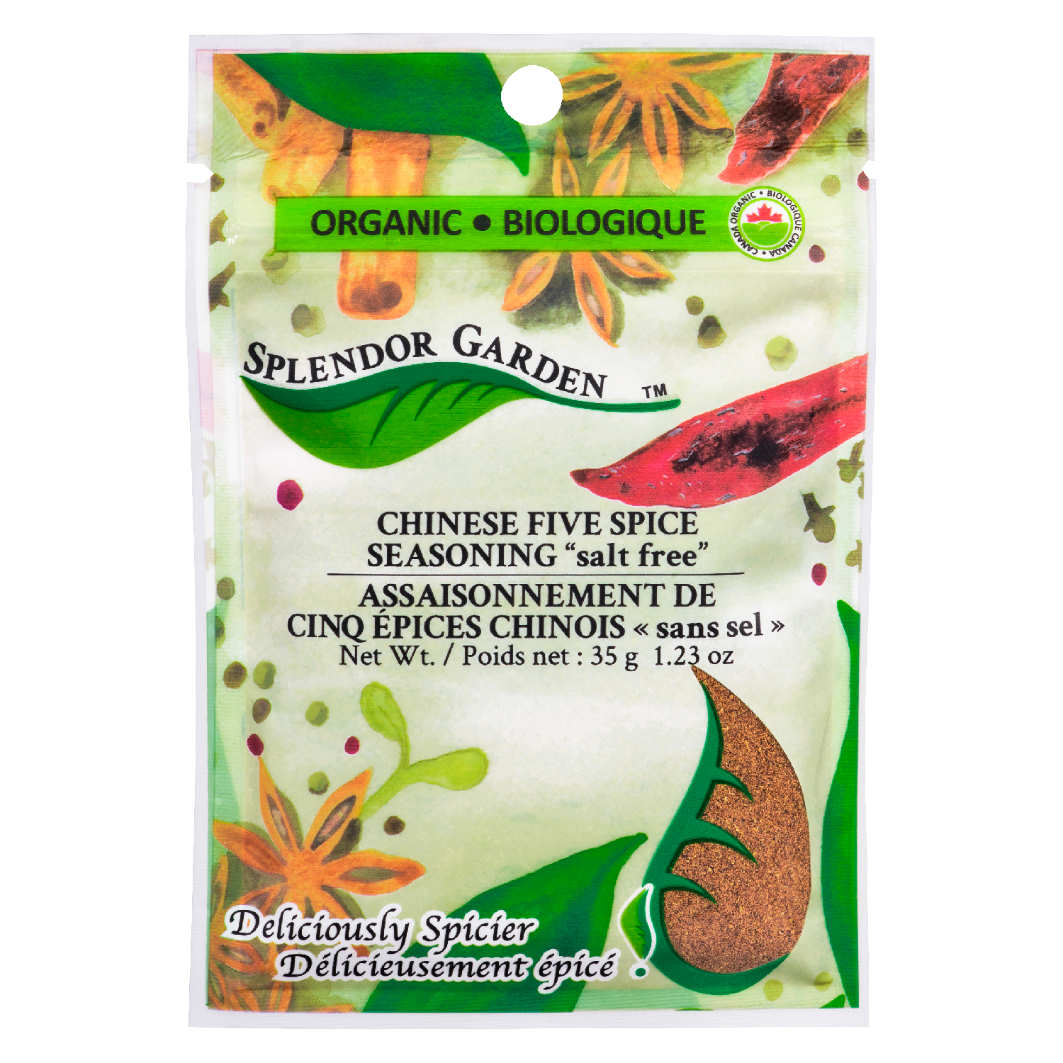 Splendor Garden Organic Chinese 5 Spice Salt Free