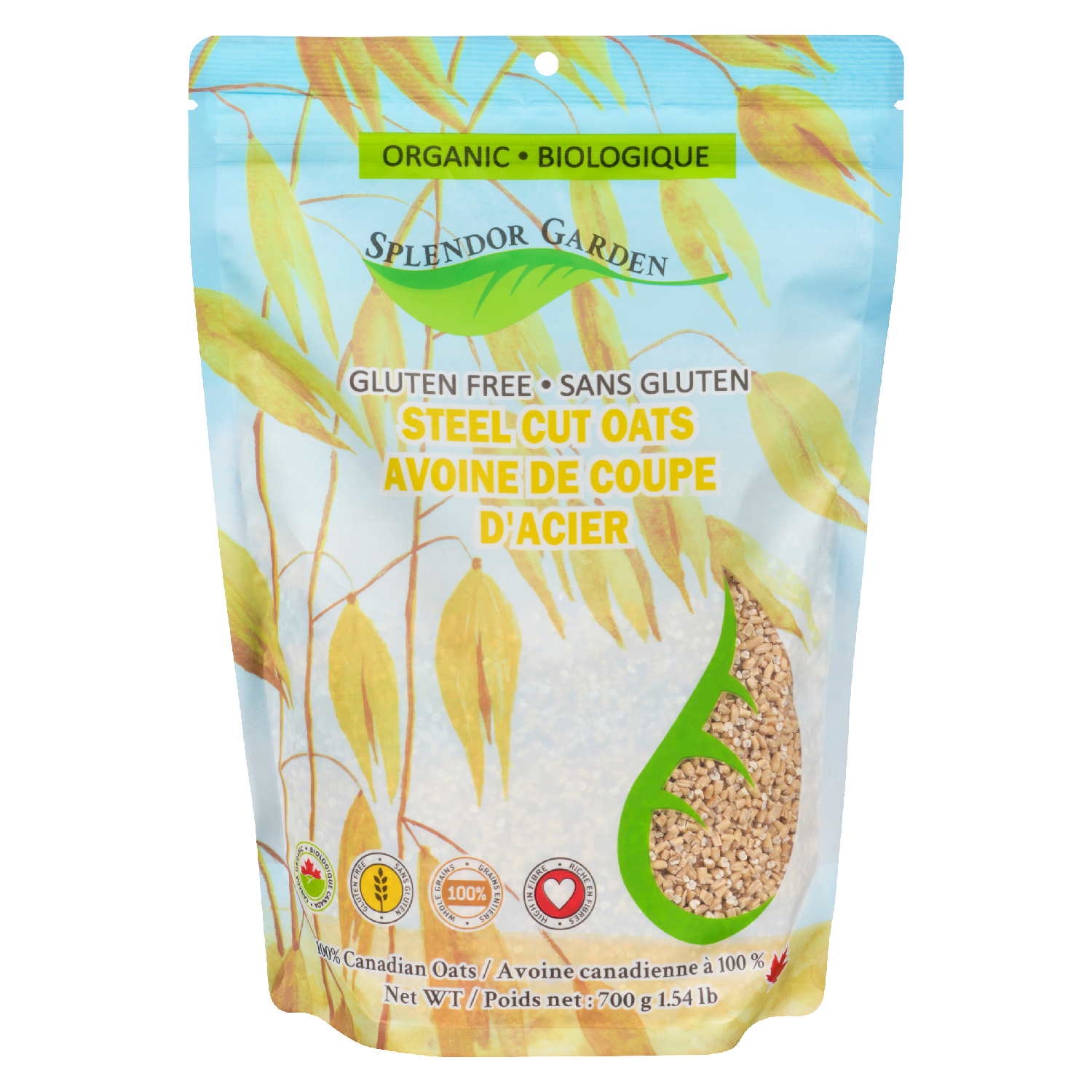 Splendor Garden Organic Gluten Free Steel Cut Oats