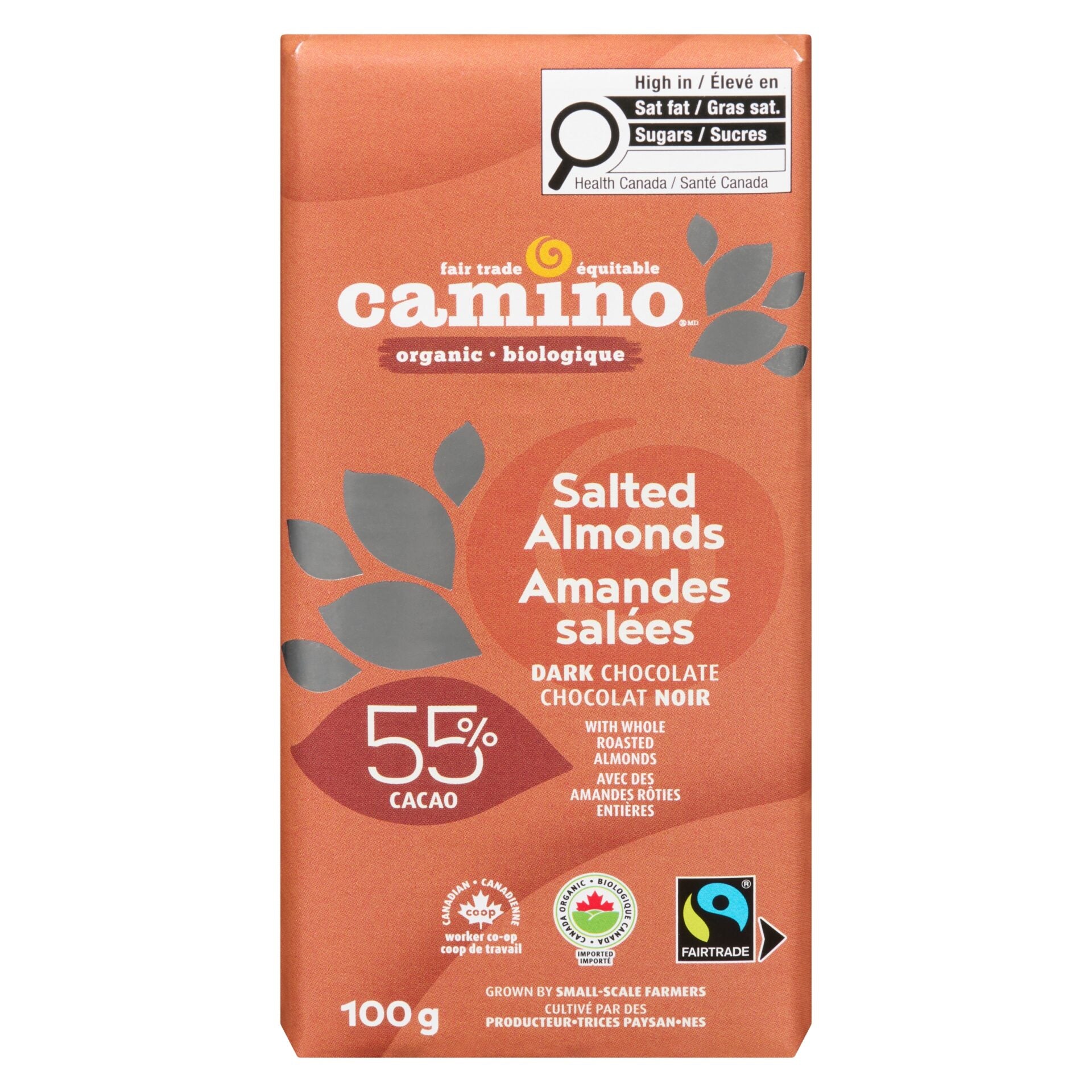 Organic 55% with Almonds & Sea Salt