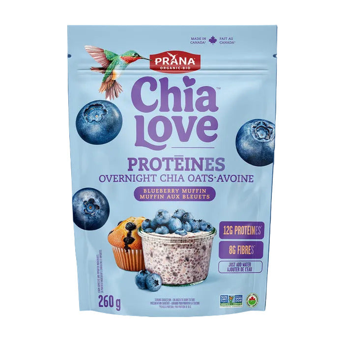 Prana Organic Blueberry Muffin Protein Overnight Chia & Oats