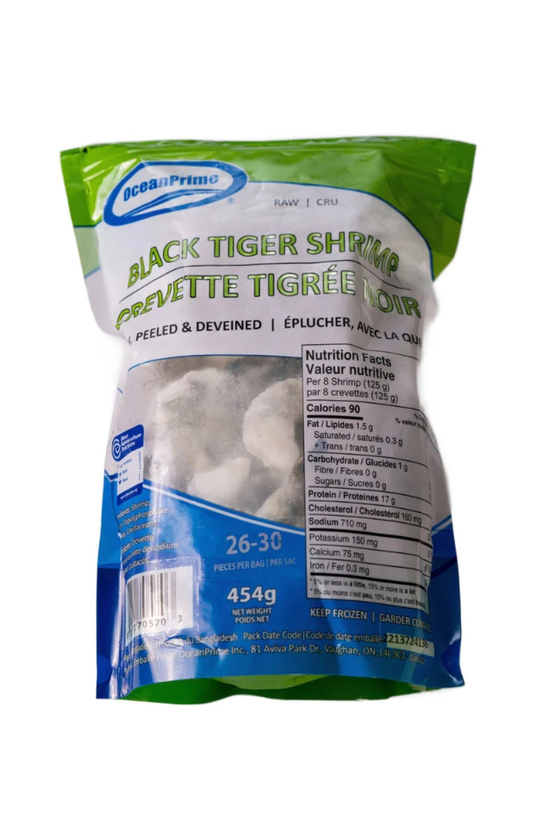 Raw Black Tiger Shrimp 26-30