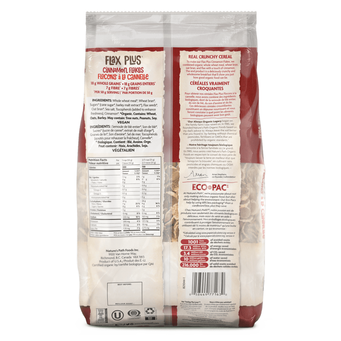 Organic Flax Plus Cinnamon Flakes