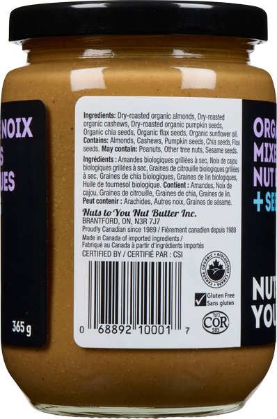 Nuts To You Organic Mixed Nut Butter + Seeds