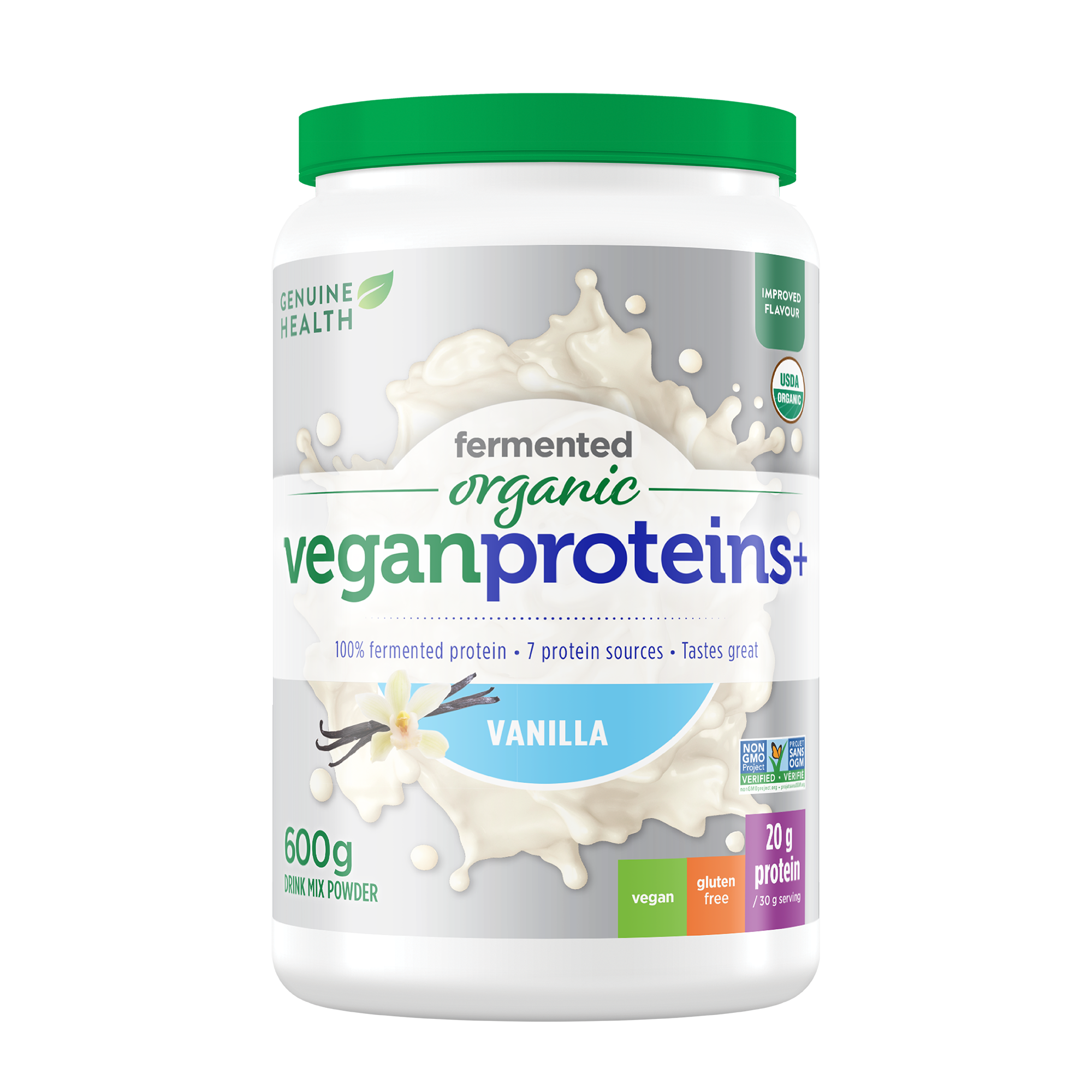 Genuine Health Organic Fermented Vegan Protein - Vanilla