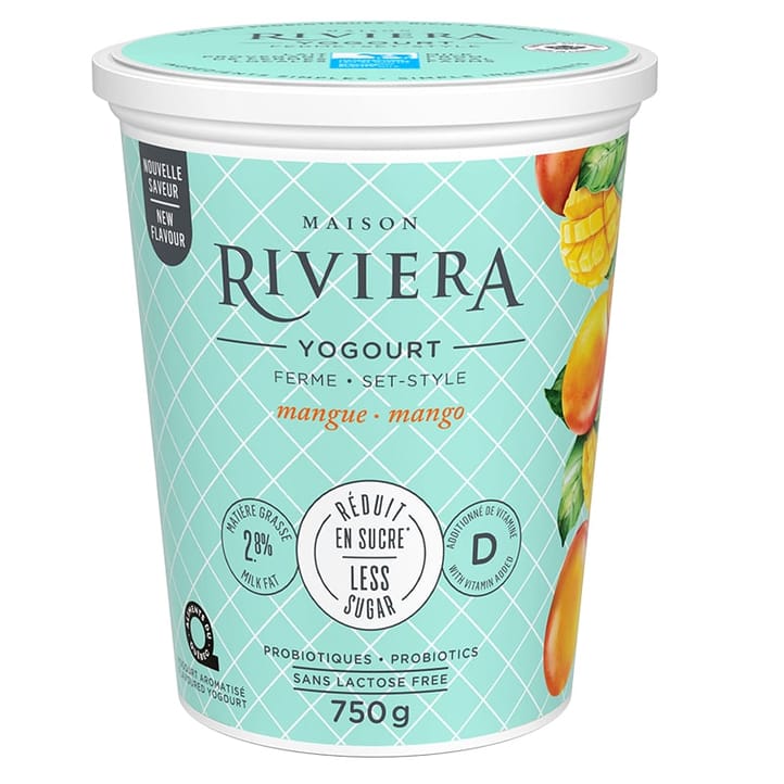 Riviera Lactose Free Mango Set-Style Yogurt