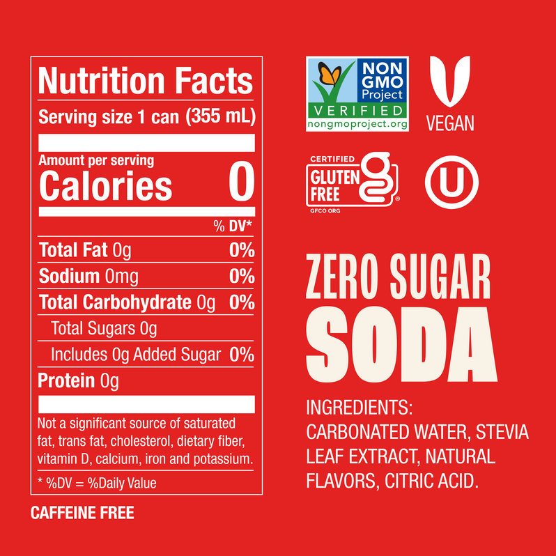 Zevia Strawberry Lemon Burst Stevia Soda 6 Pack