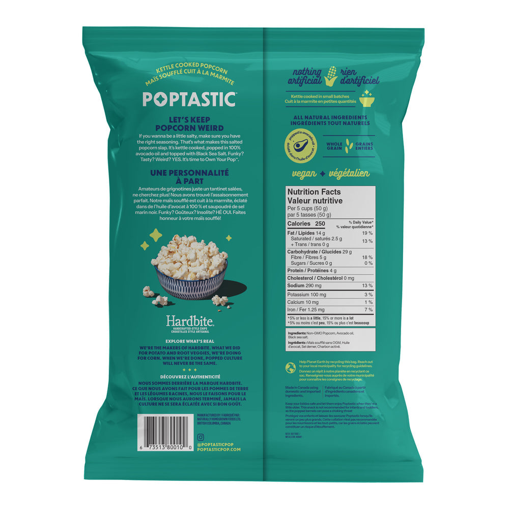 Poptastic Black Sea Salt Popcorn