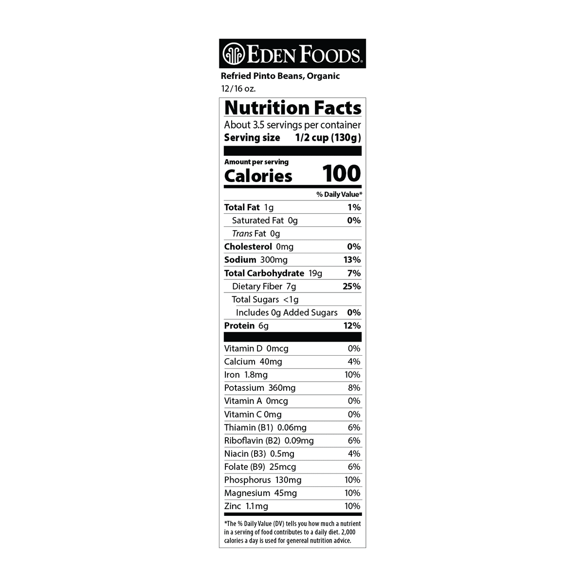 Organic Canned Refried Pinto Beans