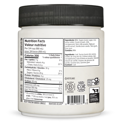 Righteous Madagascar Vanilla Bean Gelato