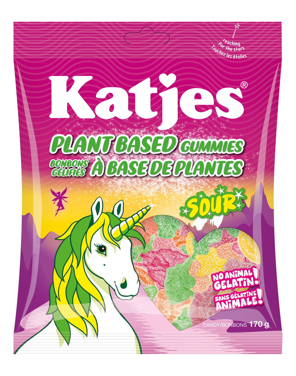 Plant-based Sour Unicorn Gummies