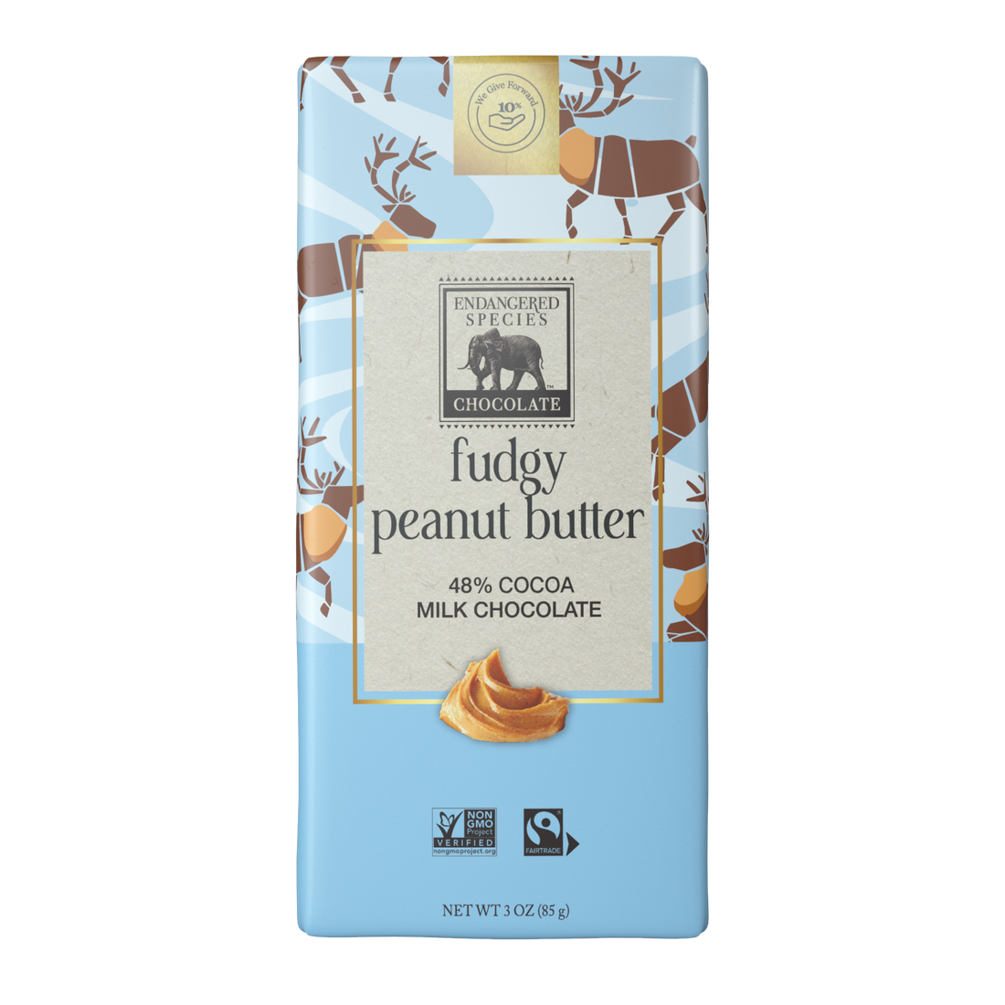 Fudgy Peanut Butter 48% Milk Chocolate Bar