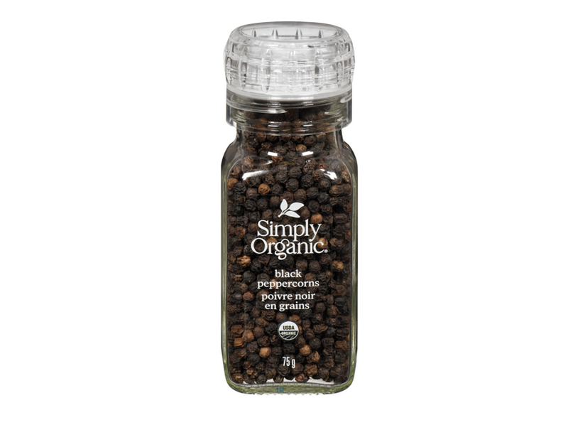 Organic Black Peppercorns Grinder