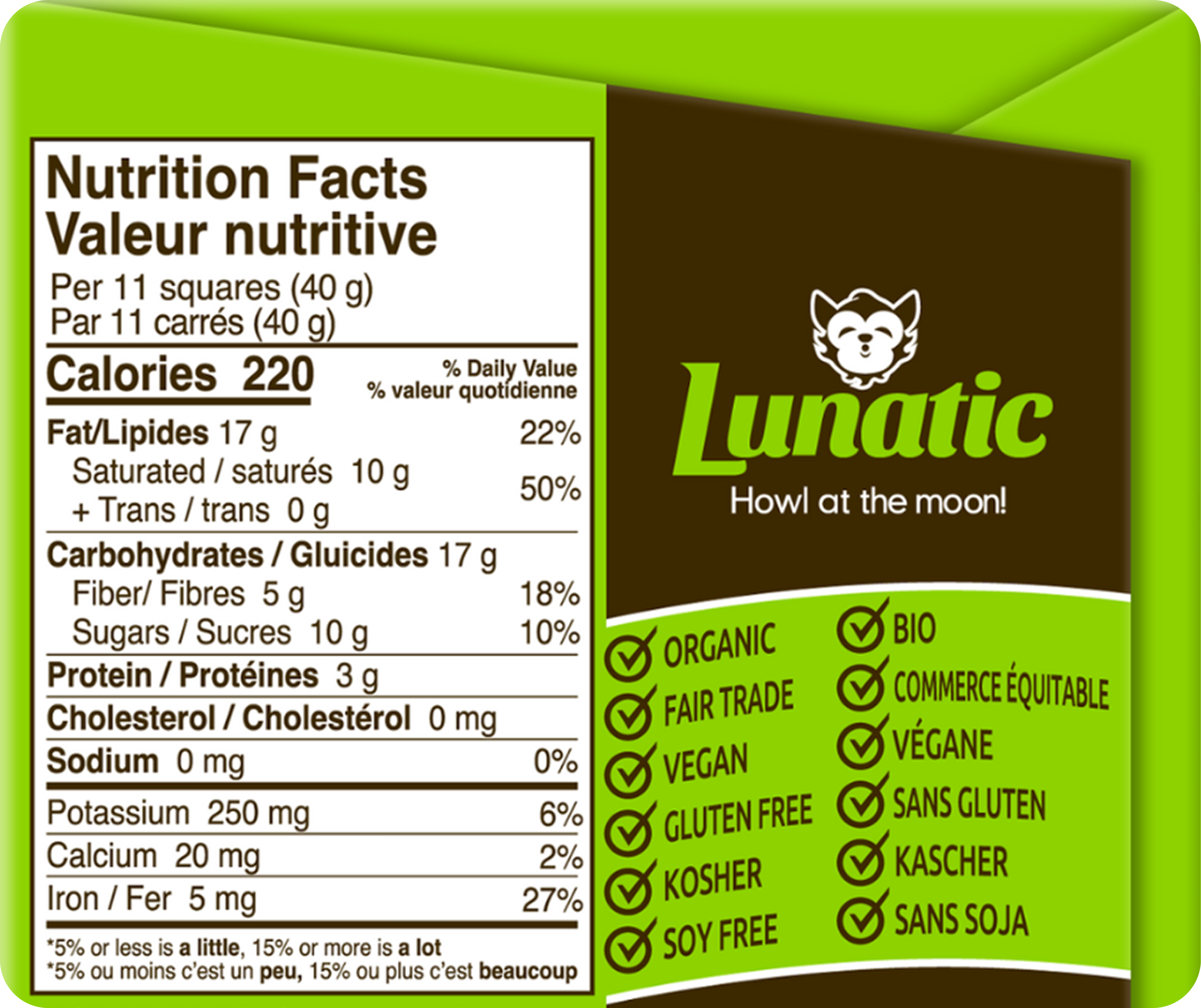 Zazubean Organic Lunatic Chocolate