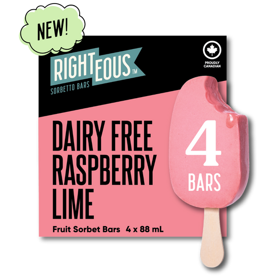 Righteous Dairy Free Raspberry Lime Sorbetto Bars
