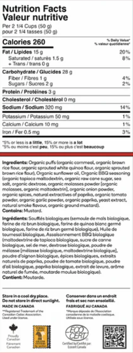 Frankie's Organic Organic BBQ Puffs