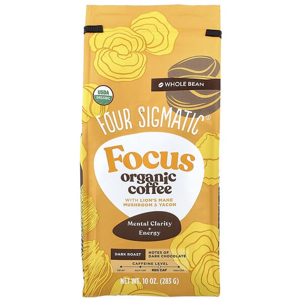 Four Sigmatic Focus Whole Bean Organic Coffee with Lion's Mane and Yacon
