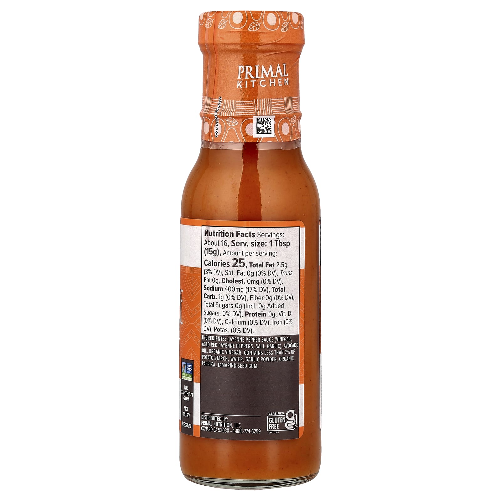 Primal Kitchen Dairy-Free Buffalo Sauce made with Avocado Oil