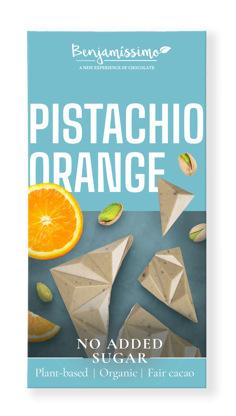 Organic No Sugar Added Pistachio Orange Chocolate Bar