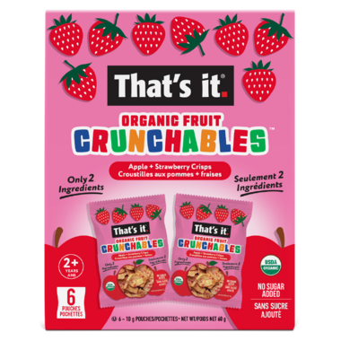 That's it. Organic Apple + Strawberry Crisps Fruit Crunchables