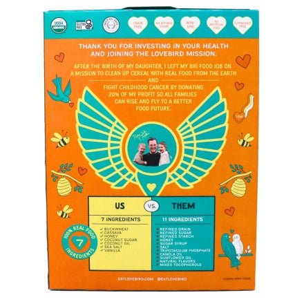 Lovebird Organic Grain-Free Honey O's Cereal