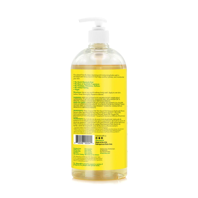 Plant-Based Refreshing Citrus Oil Hemp Body Wash