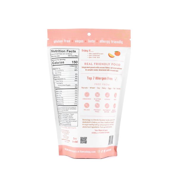 Rawcology Organic Peach Grain Free Granola