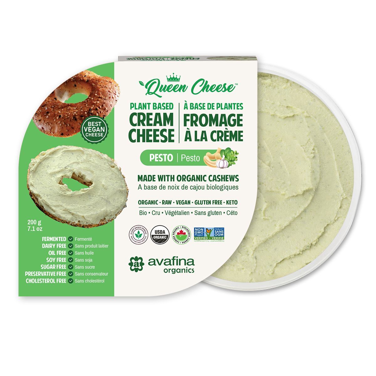 Organic Pesto Vegan Cream Cheese