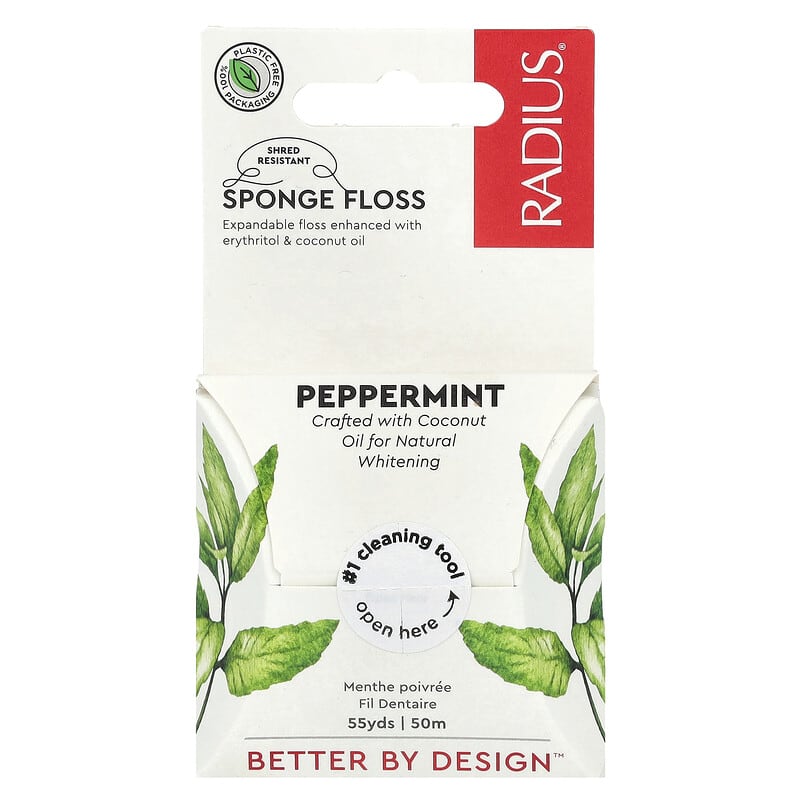 Peppermint Vegan Sponge Floss