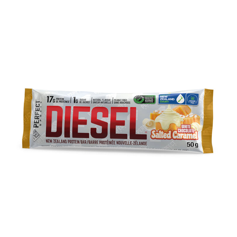 White Chocolate Salted Caramel Diesel New Zealand Whey Protein Bar