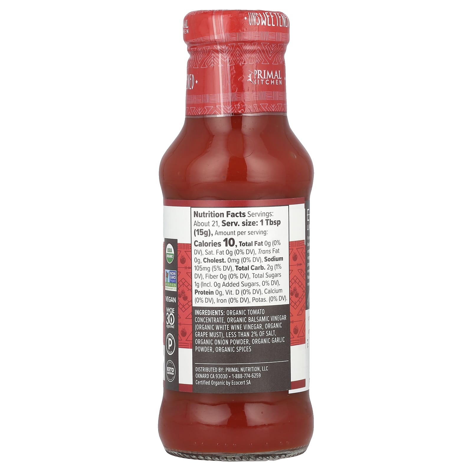Primal Kitchen Organic Ketchup Unsweetened