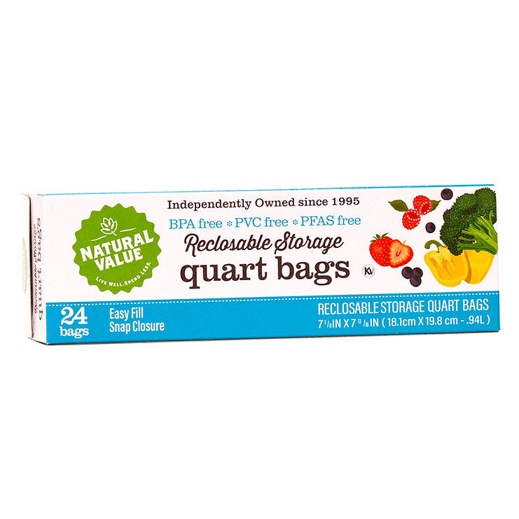 Natural Value Reclosable Quart Bags