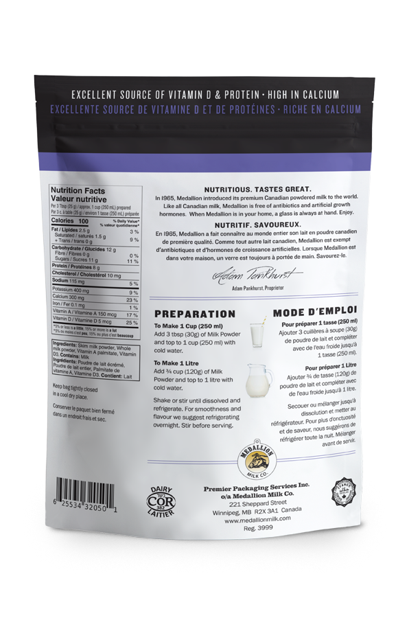 Canadian Partly Skimmed Milk Powder 1%