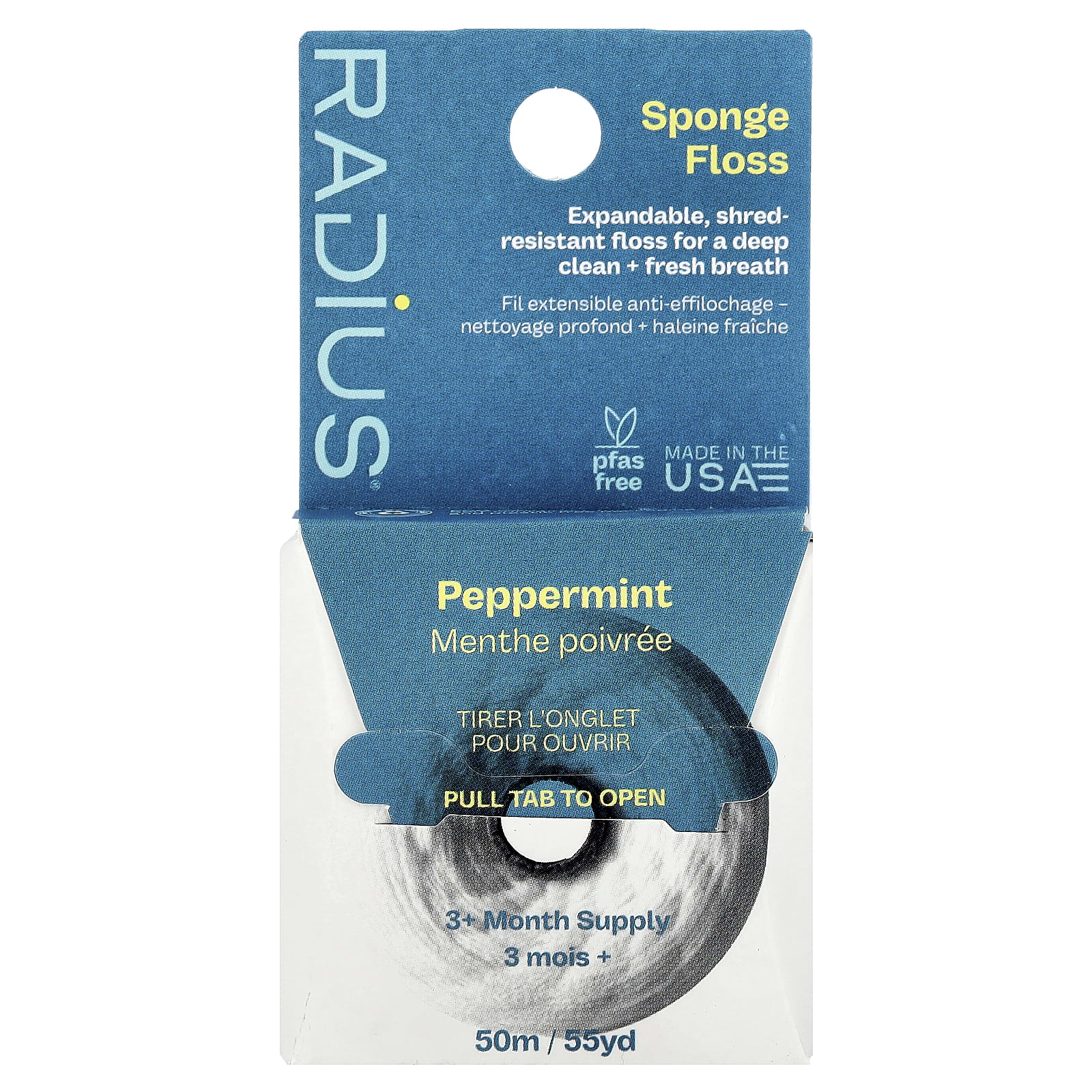 Peppermint Vegan Sponge Floss