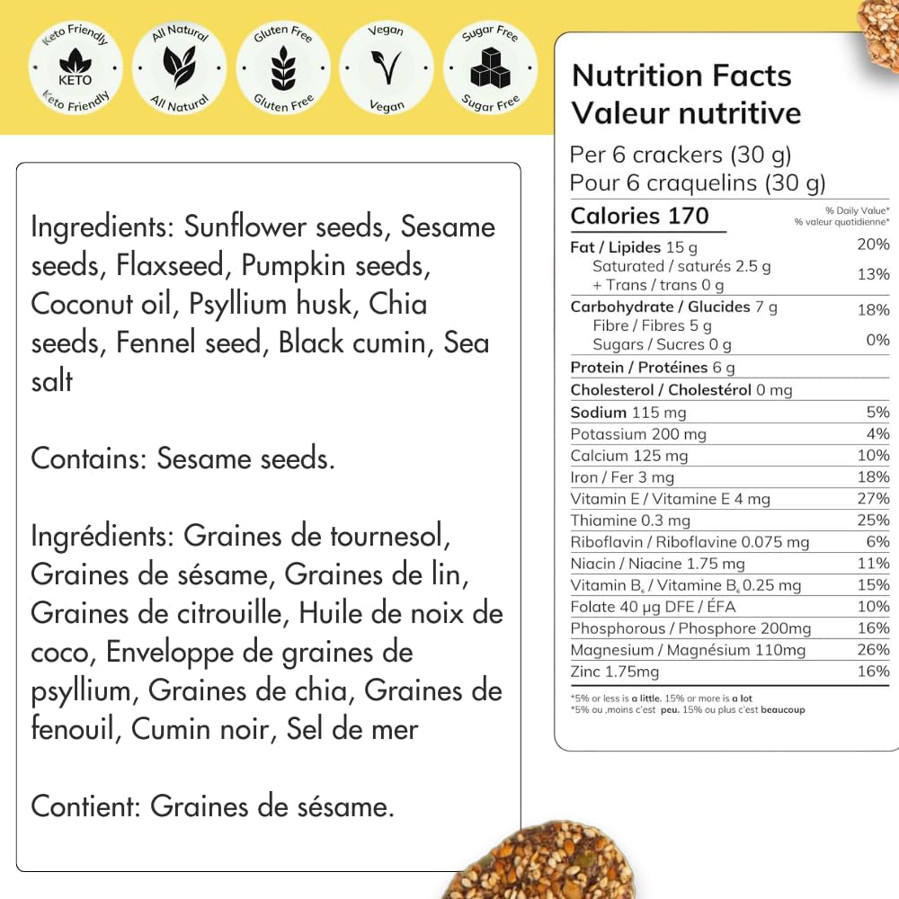 The Low Carb Co. Fennel & Black Cumin Crackers