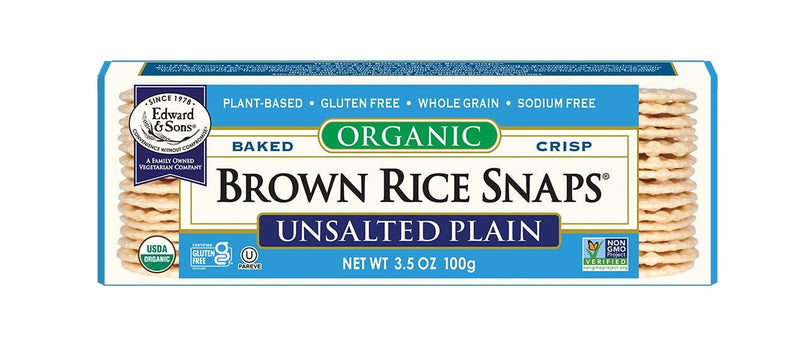 Organic Unsalted Plain Rice Snaps