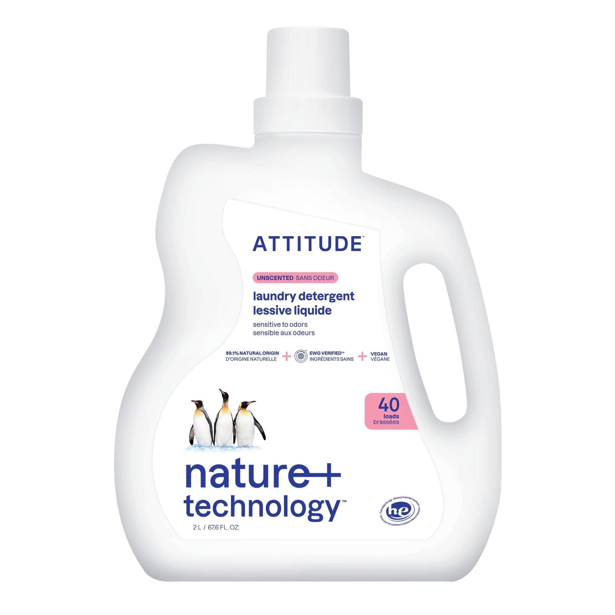 Attitude Unscented Laundry Detergent 40 Loads