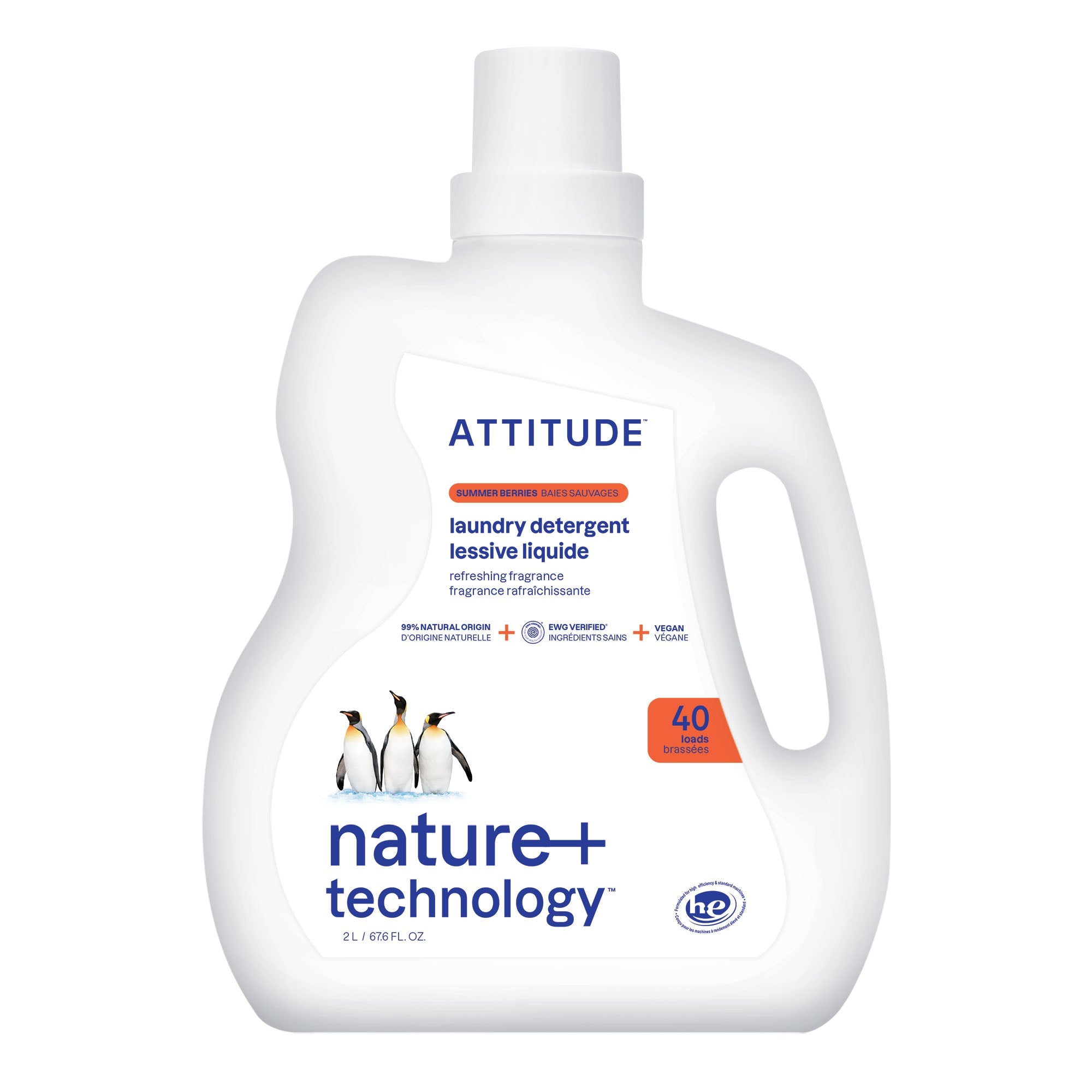 Attitude Summer Berries Laundry Detergent 40 Loads